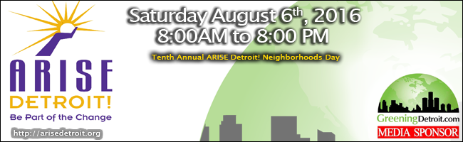 Arise Detroit - Neighborhoods Day 2016