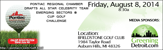 PONTIAC REGIONAL CHAMBER DRAFTS ALL STAR CELEBRITY TEAM EMERGING SECTORS ® CUP GOLF CHALLENGE