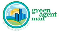 Green Agent Man Logo